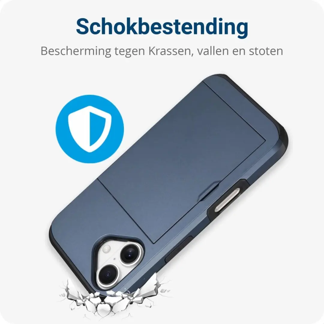 Selected Hoesje iPhone 16 met Kaarthouder - Blauw