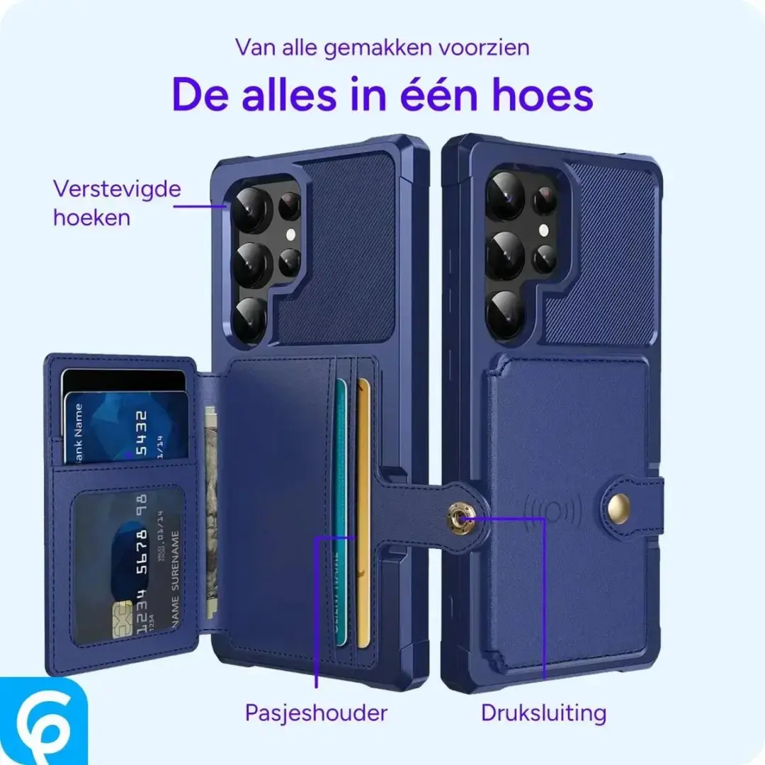 Selected Portemonnee Hoesje Samsung Galaxy S26 Ultra - 4 Pasjes - Blauw
