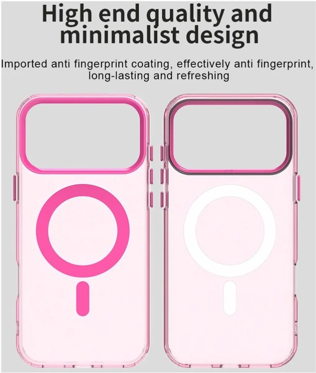 Selected MagSafe Backcover iPhone 17 Pro Max - Roze & Transparant