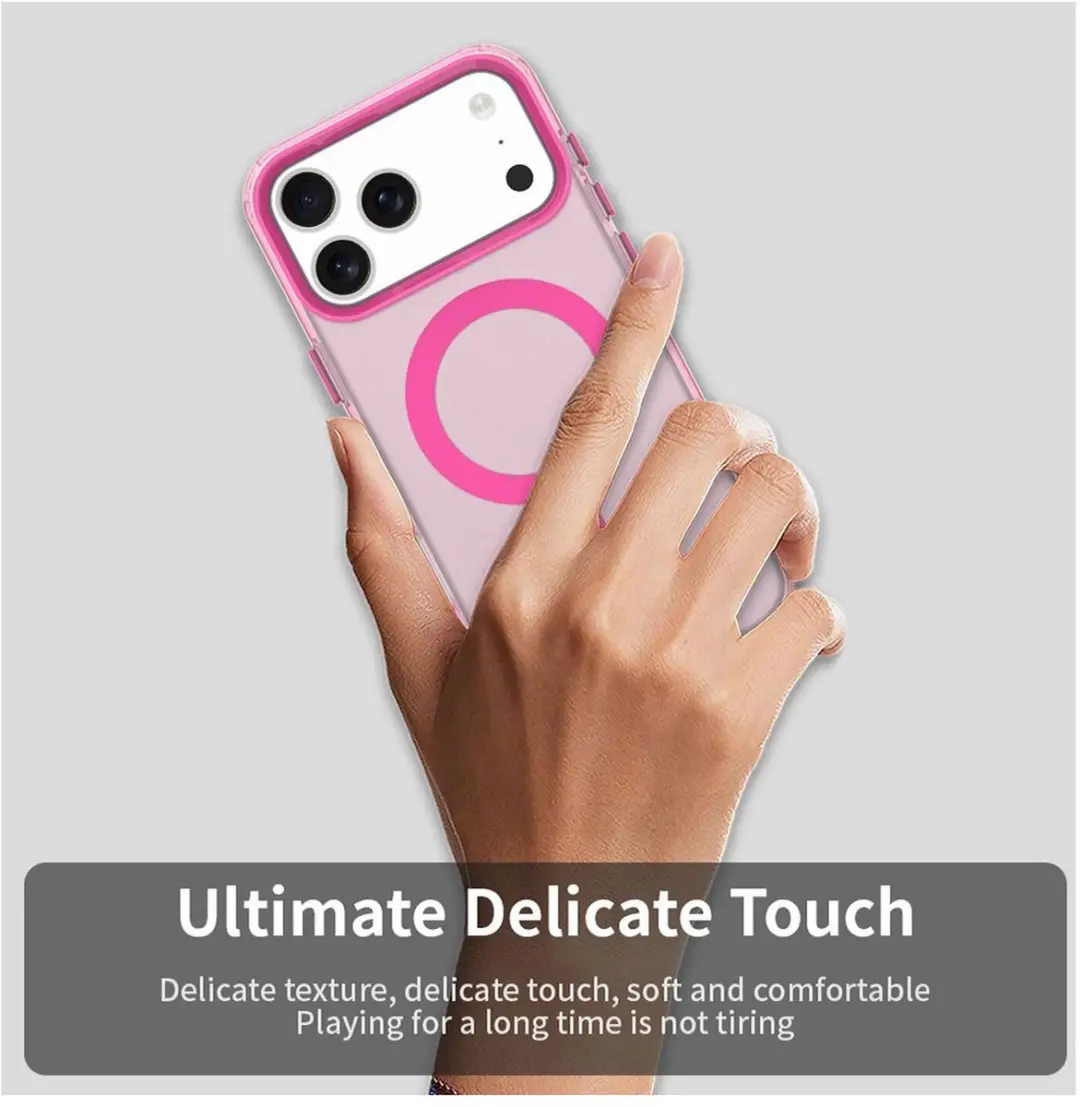 Selected MagSafe Backcover iPhone 17 Pro Max - Roze & Transparant