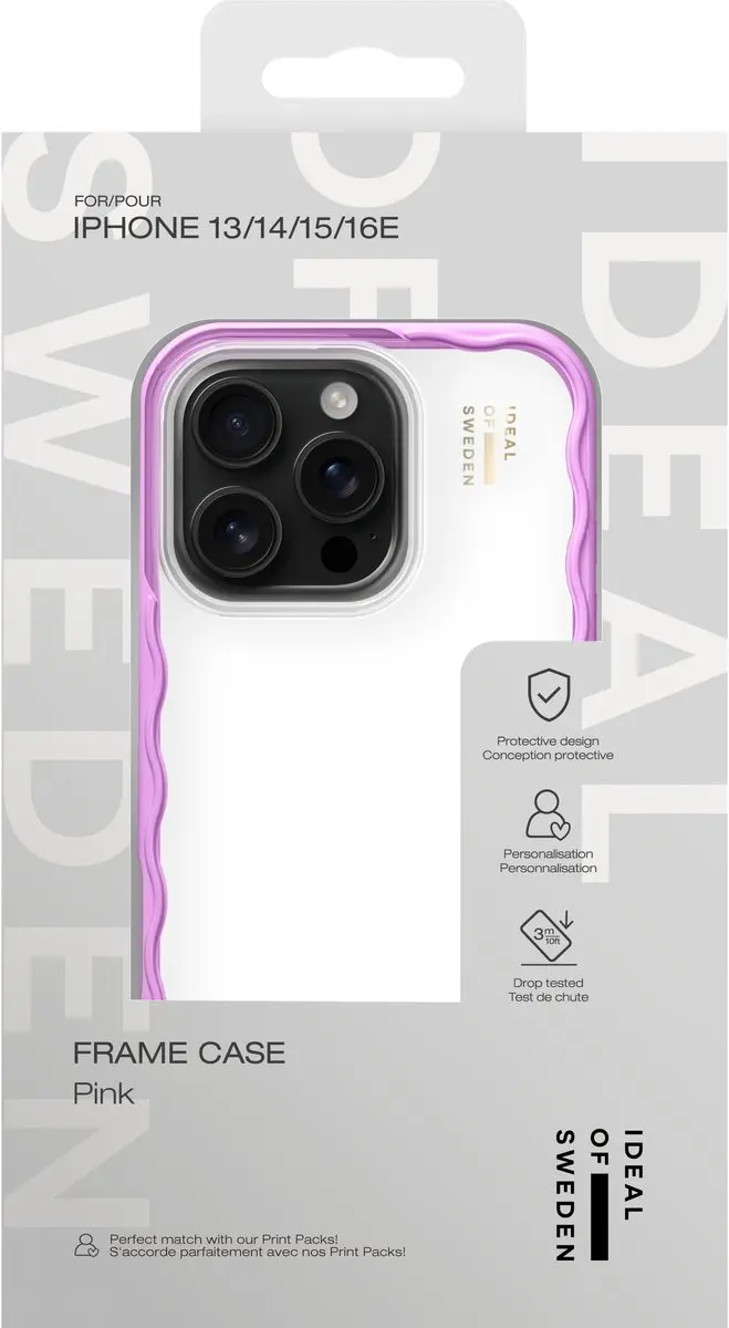 iDeal of Sweden Frame Case iPhone 16E/15/14/13 - Roze
