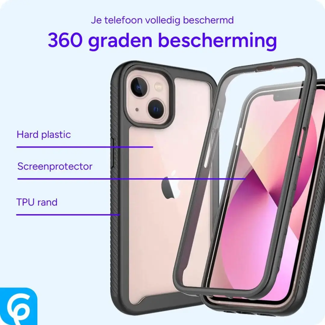 Selected by GSMpunt.nl iPhone 13 Hoesje - Full Protect - Zwart/Transparant - afbeelding 6 van 6