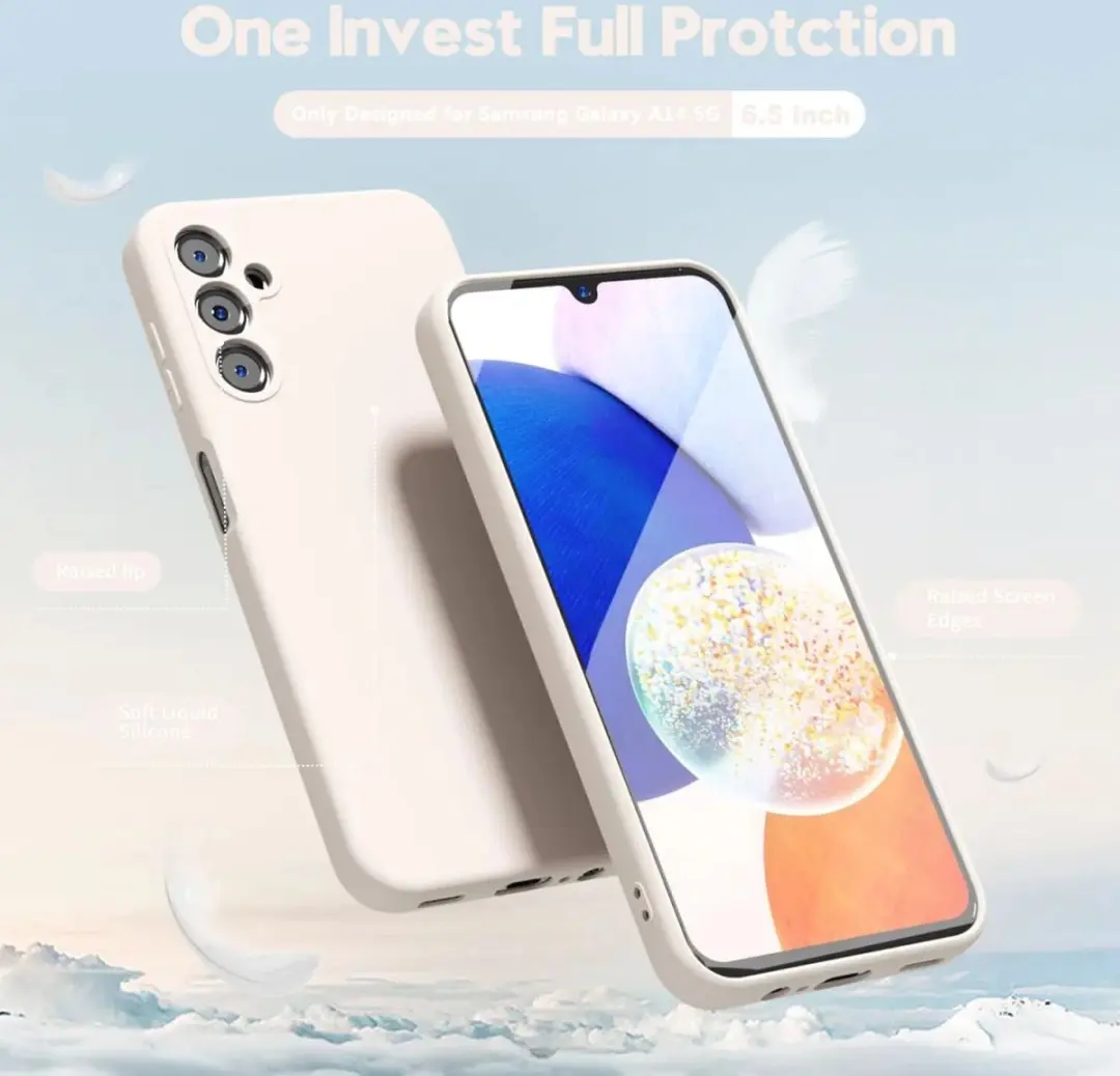 Selected Hoesje Samsung Galaxy A14 Back Cover - Dun TPU - Beige