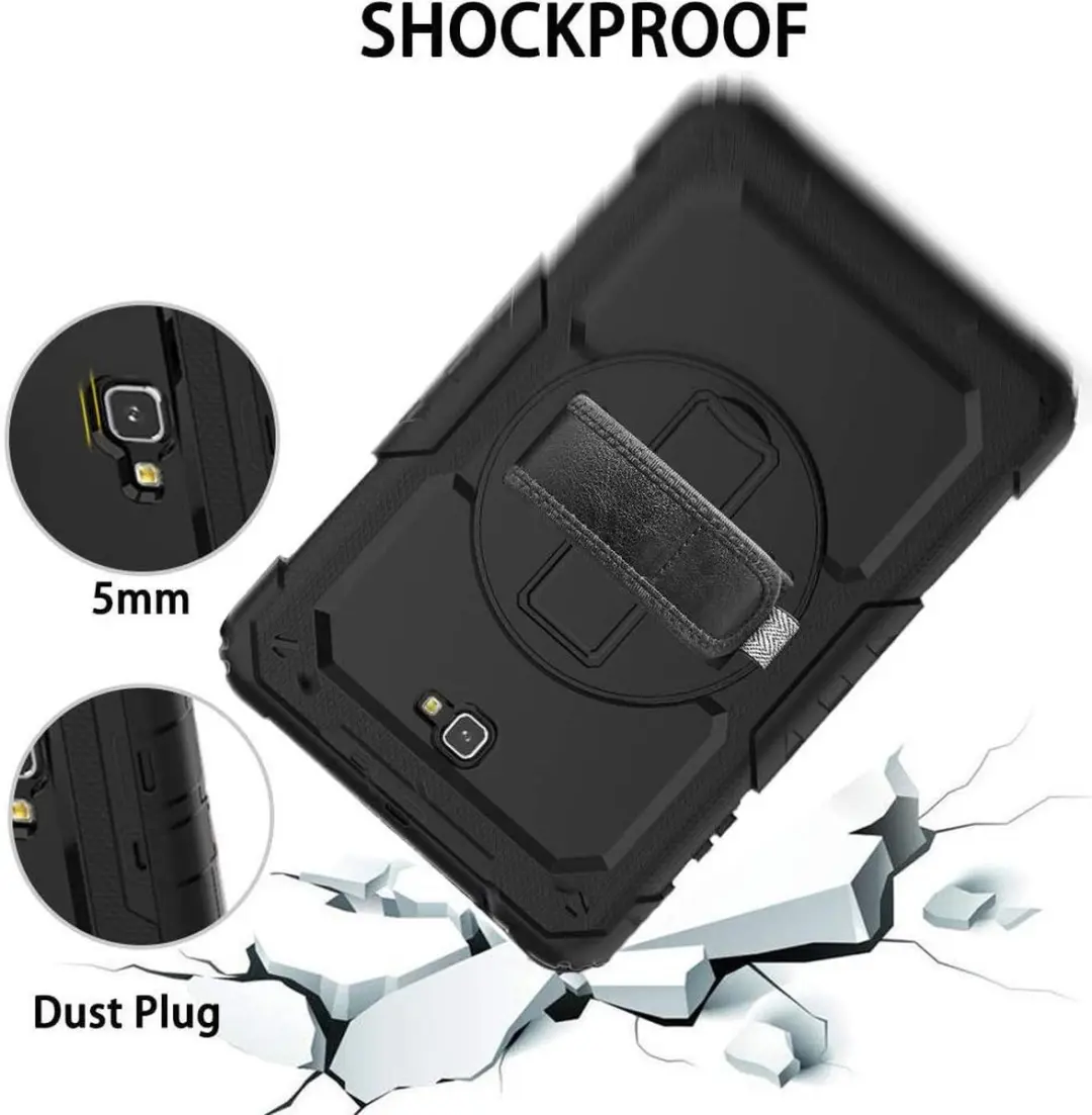 Selected Hoes Samsung Galaxy Tab A 10.1 (2016) - Zwart - met Screenprotector