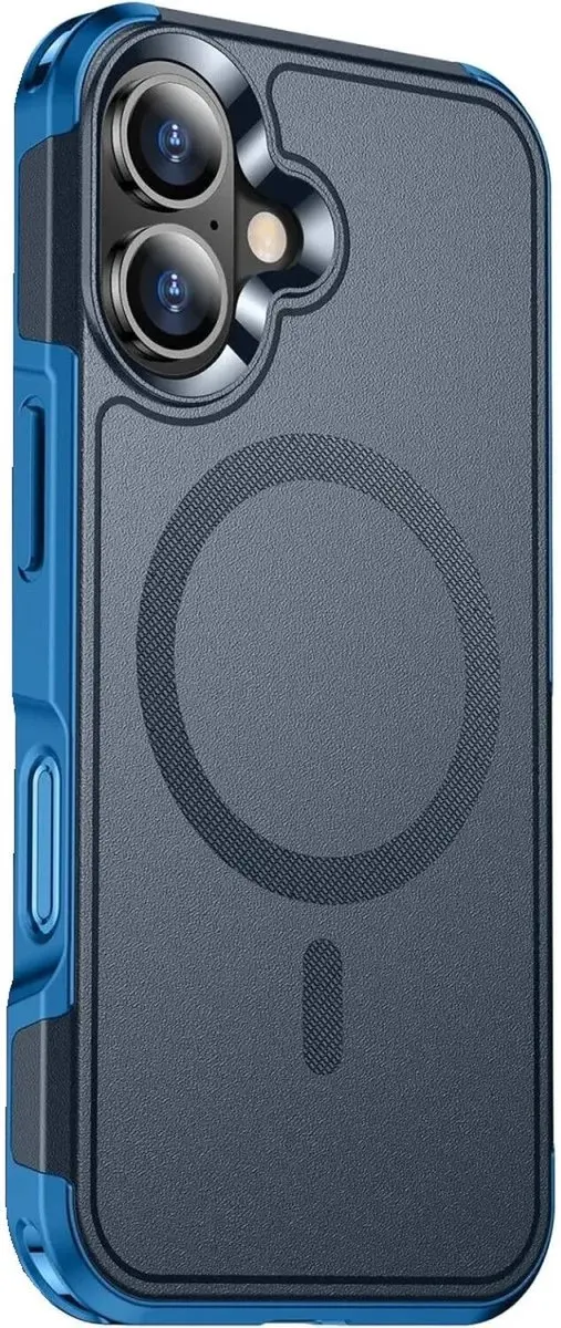 Selected by GSMpunt.nl iPhone 16 Hoesje Blauw - MagSafe Dual-Layer