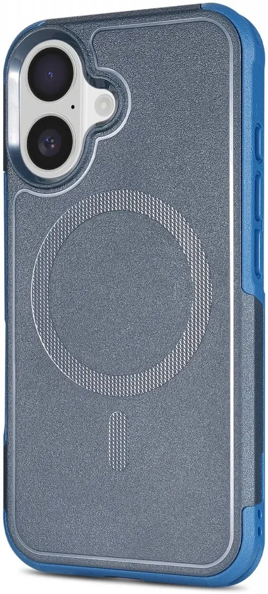 Selected by GSMpunt.nl iPhone 16 Hoesje Blauw - MagSafe Dual-Layer