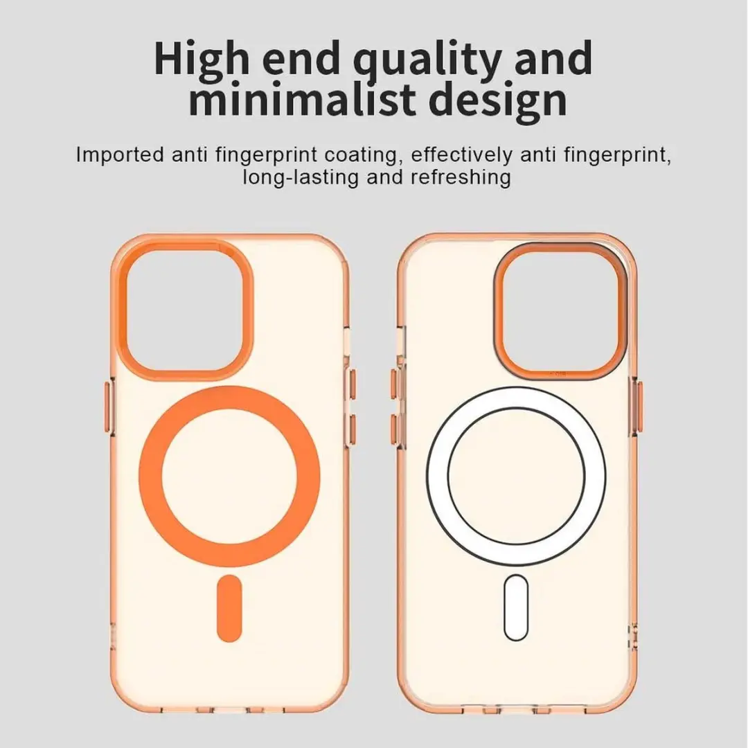 Selected MagSafe Backcover iPhone 13 Pro - Oranje & Transparant