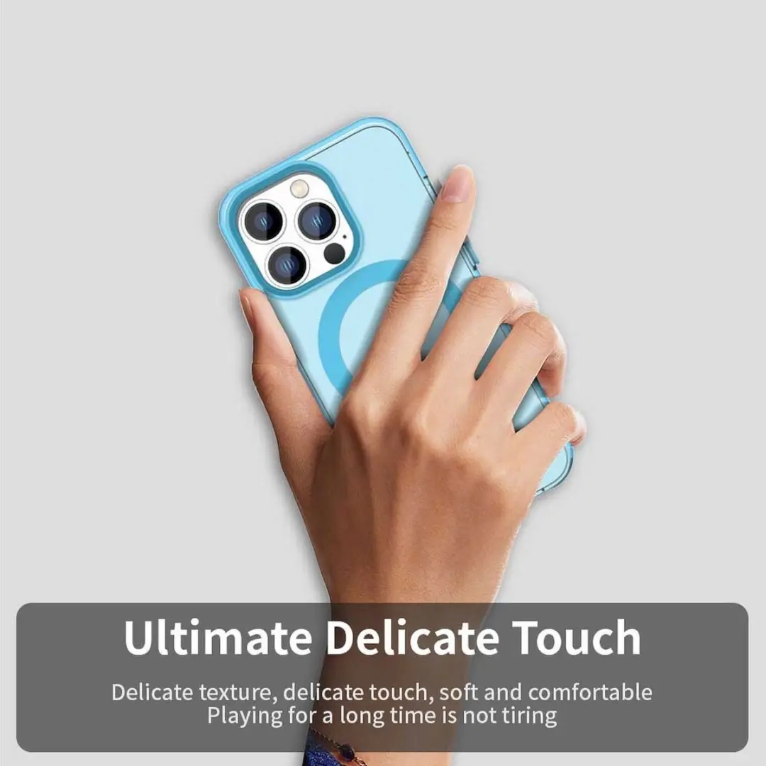 Selected Backcover Hoesje iPhone 13 Pro Max MagSafe - Blauw Transparant - afbeelding 6 van 6
