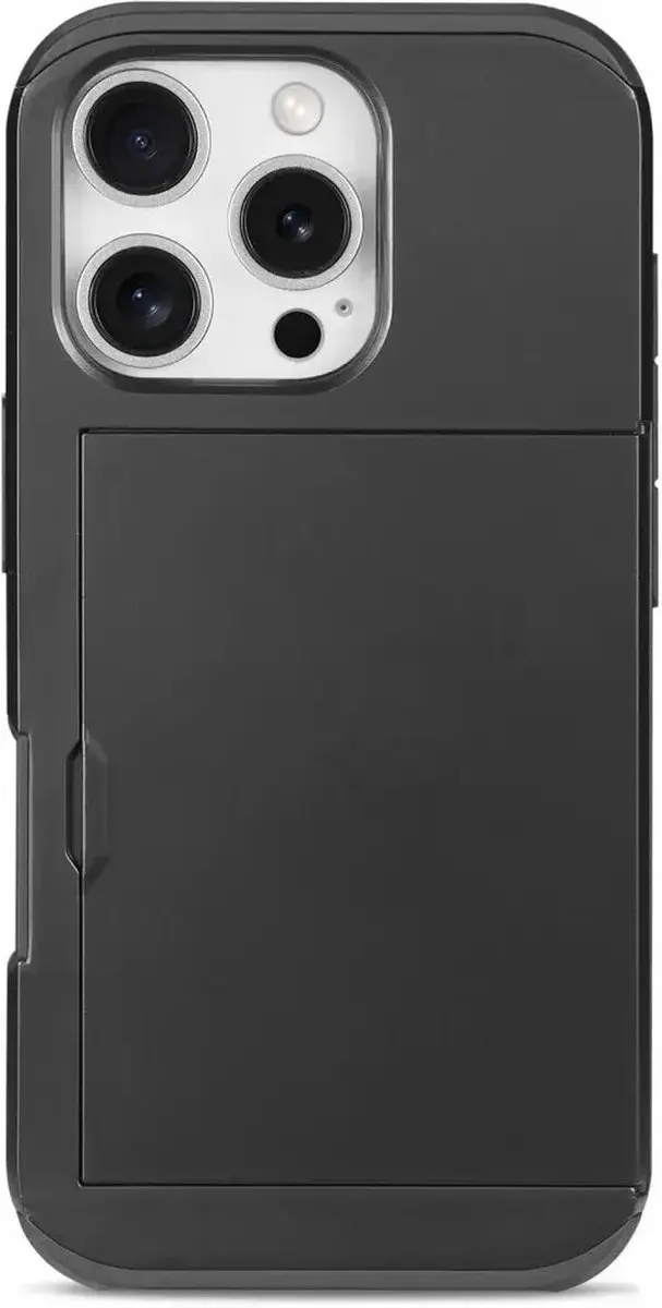Selected Hoesje iPhone 16 Pro Max Kaarthouder - 2 Pasjes Zwart