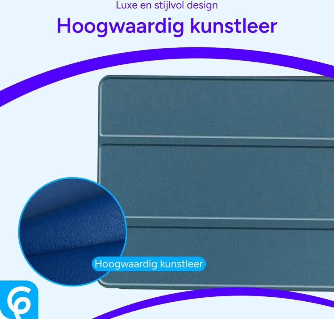 Samsung Galaxy Tab A7 Hoes - Blauw Tri-Fold Book Case