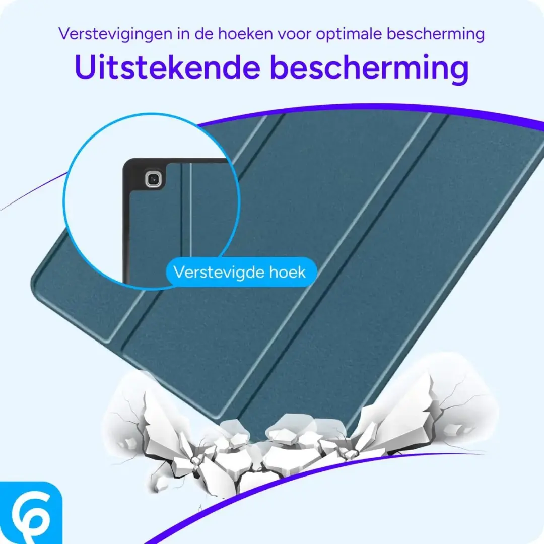 Samsung Galaxy Tab A7 Hoes - Blauw Tri-Fold Book Case