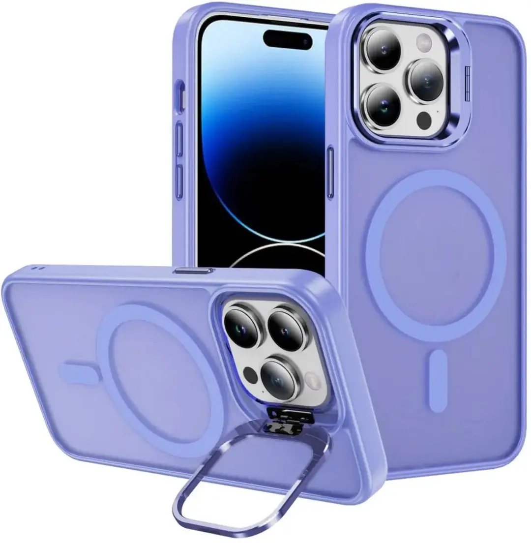 Selected Hoesje iPhone 14 Pro MagSafe Licht Paars