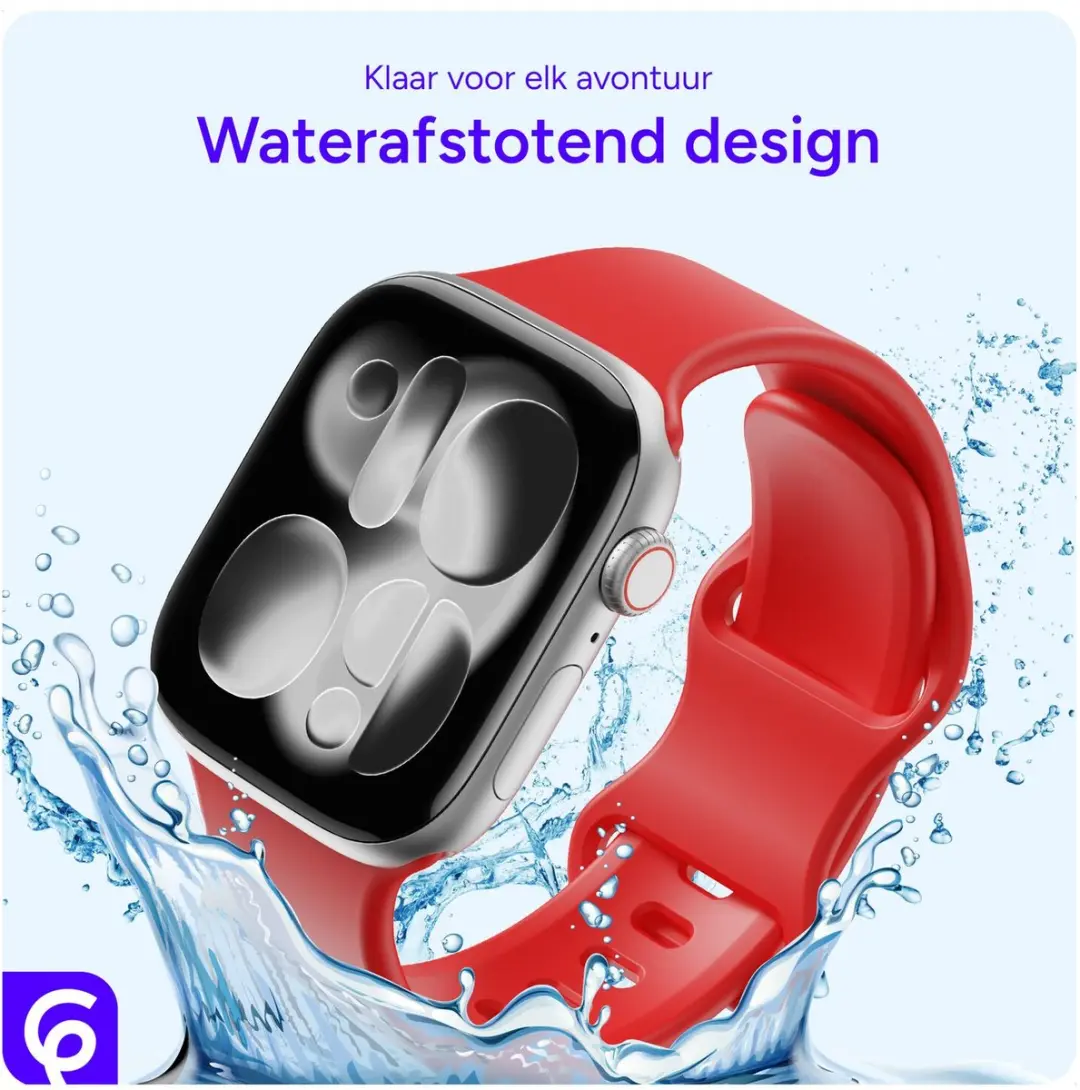 Selected SBG Siliconen Horlogeband Apple Watch SE 3 - 44mm - Rood