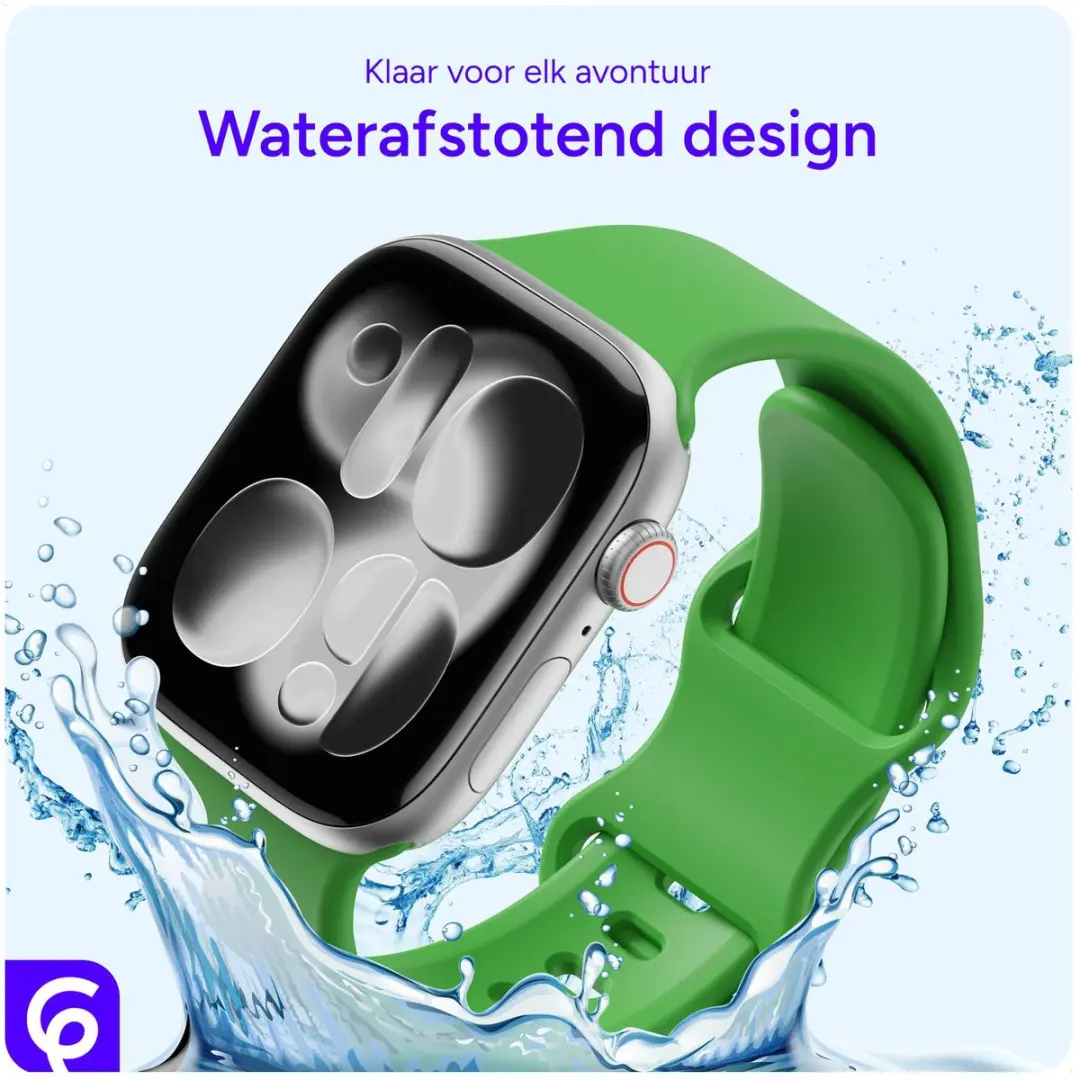 Selected SBG Siliconen Horlogebandje Apple Watch - 42/44/45/46/49mm - Lichtgroen