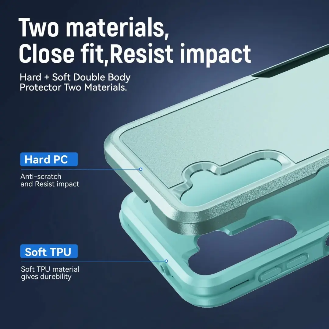 Selected Back Cover Rugged Hoesje Samsung Galaxy A14 - Groen