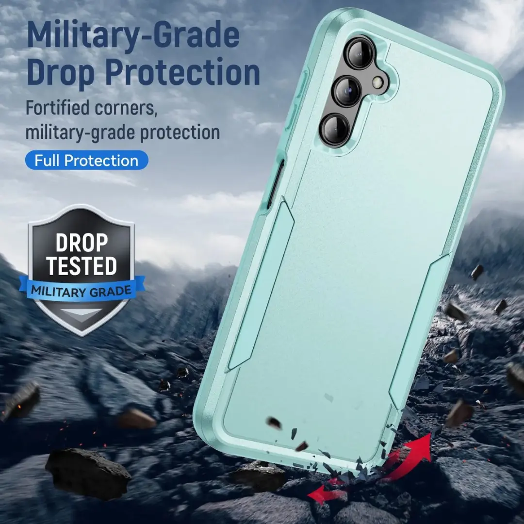 Selected Back Cover Rugged Hoesje Samsung Galaxy A14 - Groen