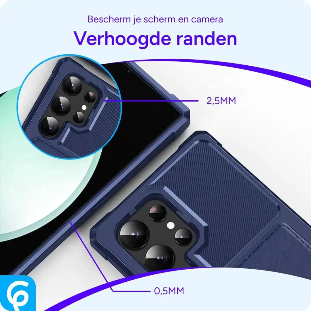 Selected Portemonnee Hoesje Samsung Galaxy S25 Ultra - 4 Pasjes - Blauw