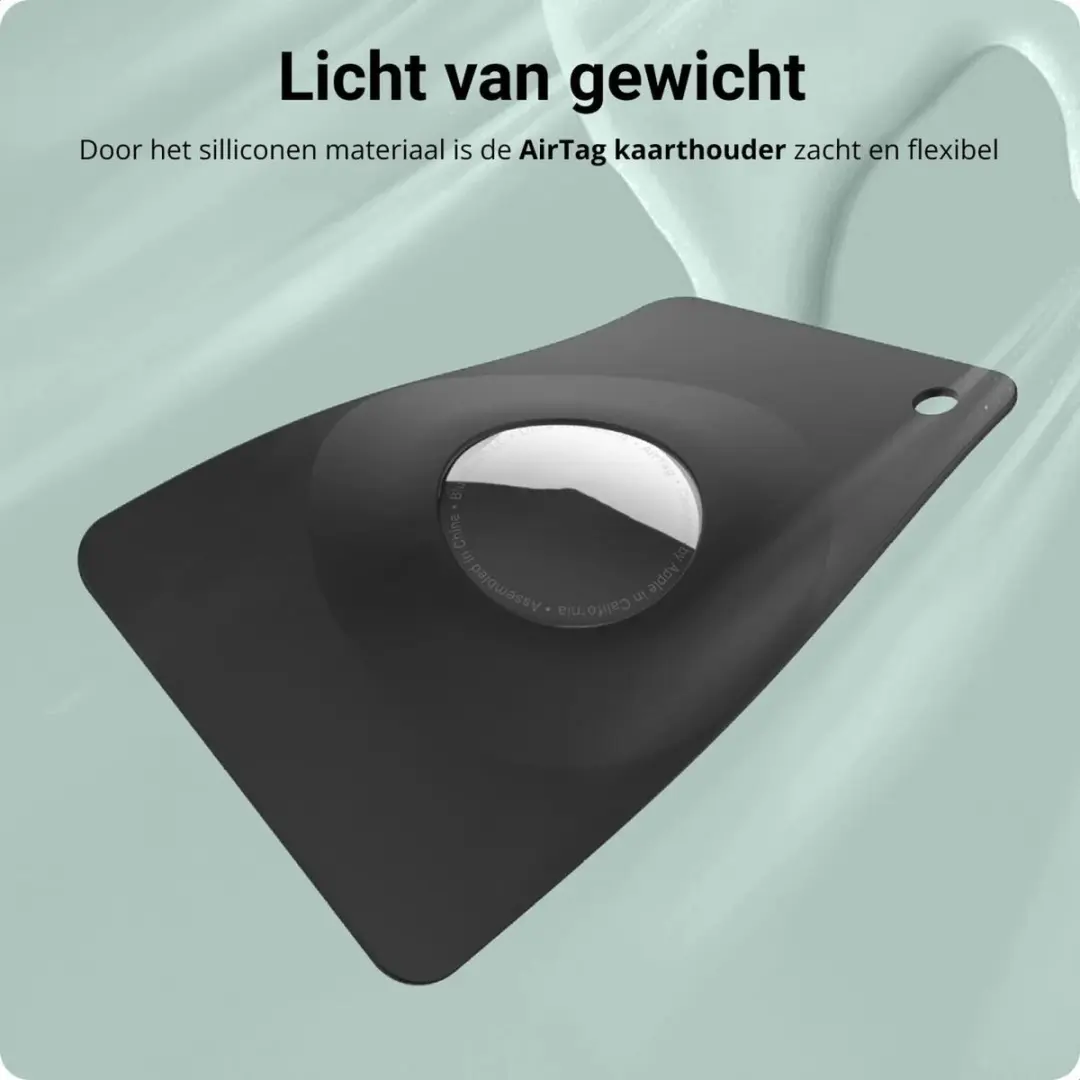 Selected AirTag Dunne Wallet Hoesje - Zwart