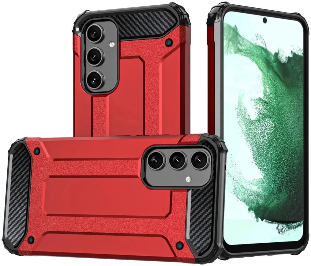 Selected Hoesje Samsung Galaxy A55 Hybride Rood