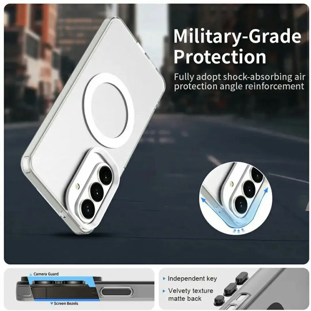 Samsung Galaxy S26 MagSafe Backcover - Wit & Transparant - afbeelding 6 van 6