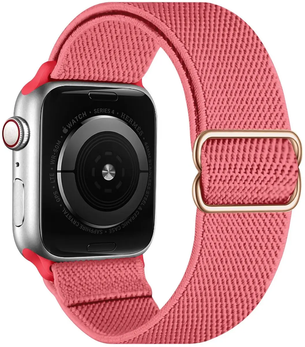 Selected SBG Nylon Horlogebandje Apple Watch - 38-42mm - Roze Rood
