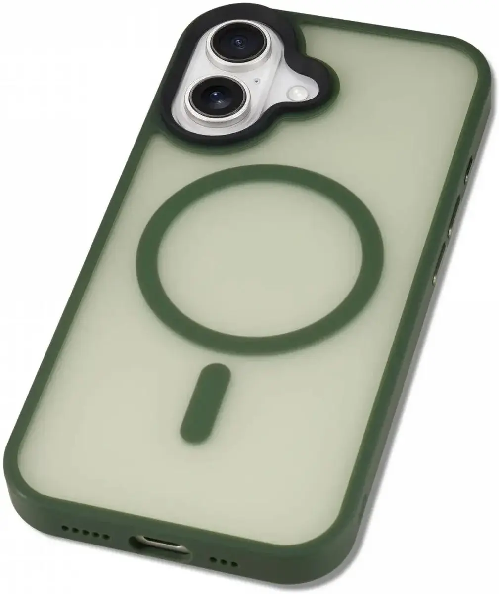Selected iPhone 16 Hoesje Mat - Donker Groen