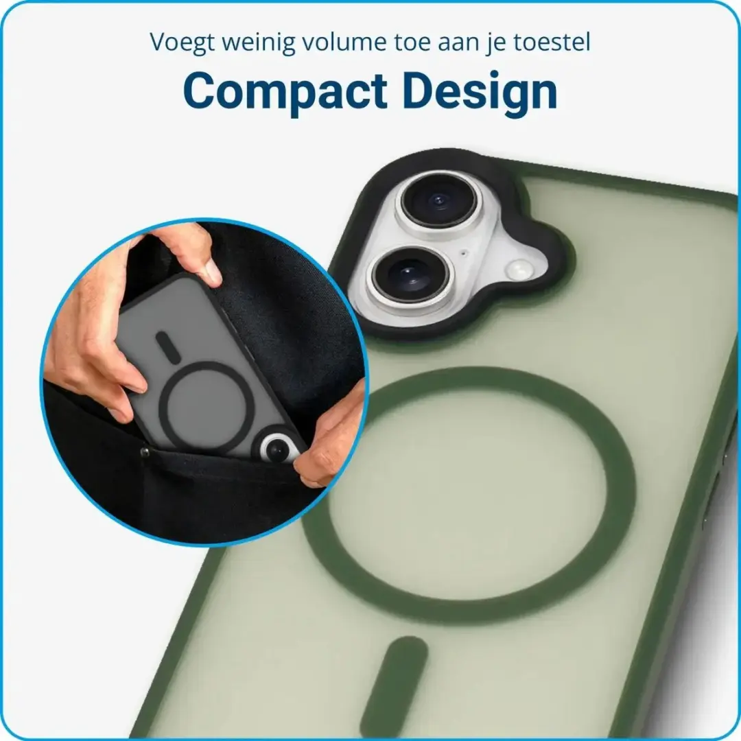 Selected iPhone 16 Hoesje Mat - Donker Groen