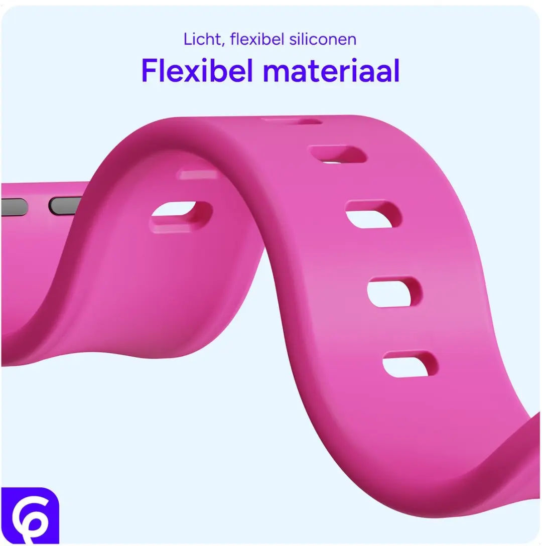 Selected SBG Siliconen Horlogeband Apple Watch 8 41mm - Hot Pink