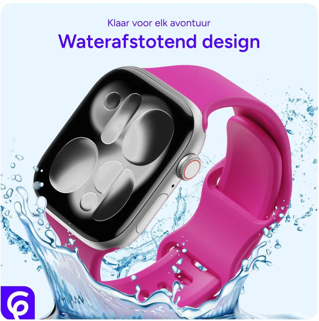 Selected SBG Siliconen Horlogeband Apple Watch 8 41mm - Hot Pink