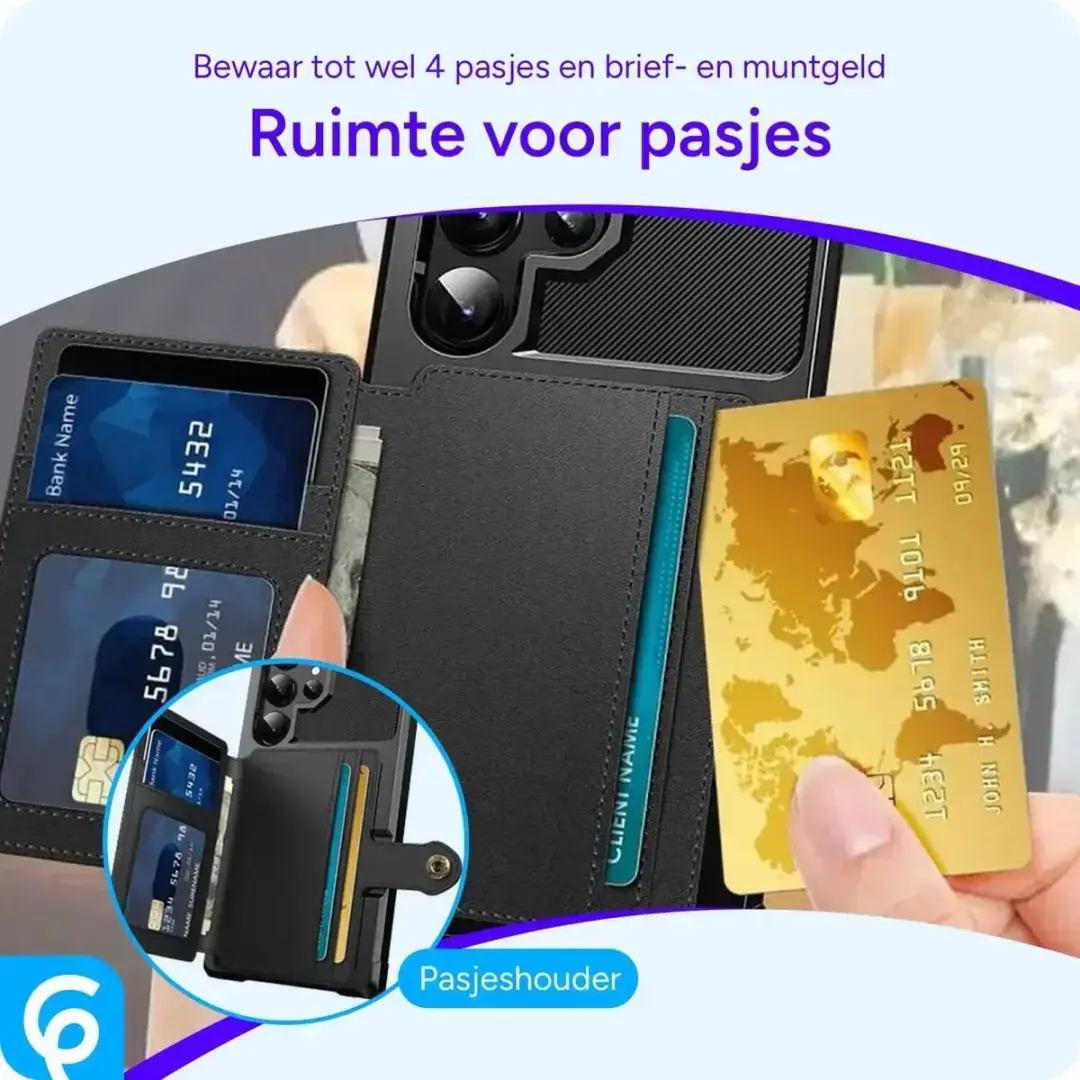 Selected Portemonnee Hoesje Samsung Galaxy S26 Ultra - 4 Pasjes - Zwart