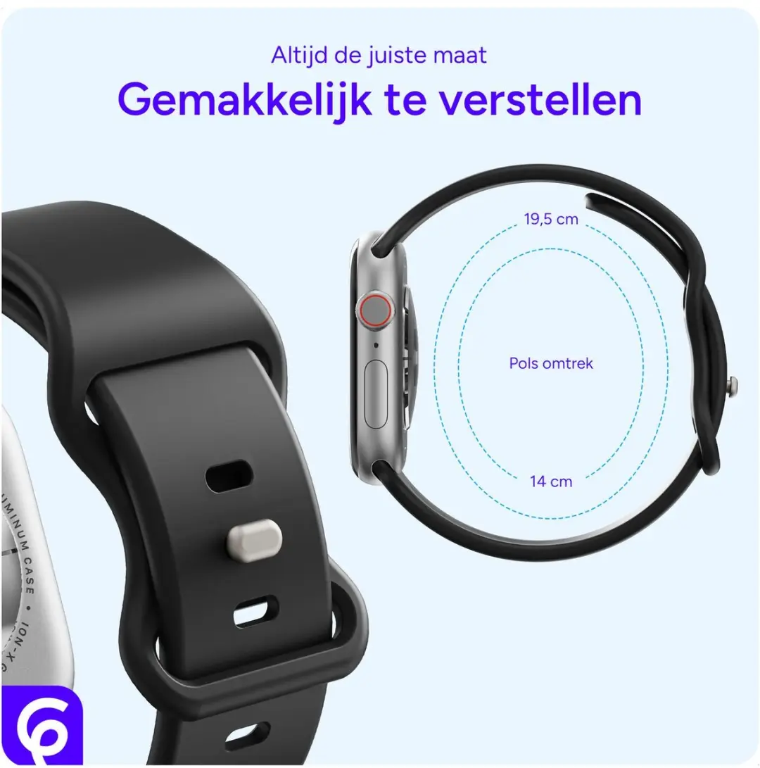 Selected SBG Siliconen Bandje Apple Watch Ultra 49mm - Zwart