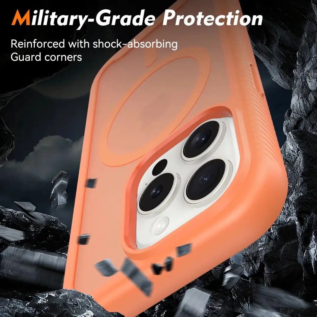 Selected Hoesje iPhone 15 Pro Matte Oranje - Full Protect