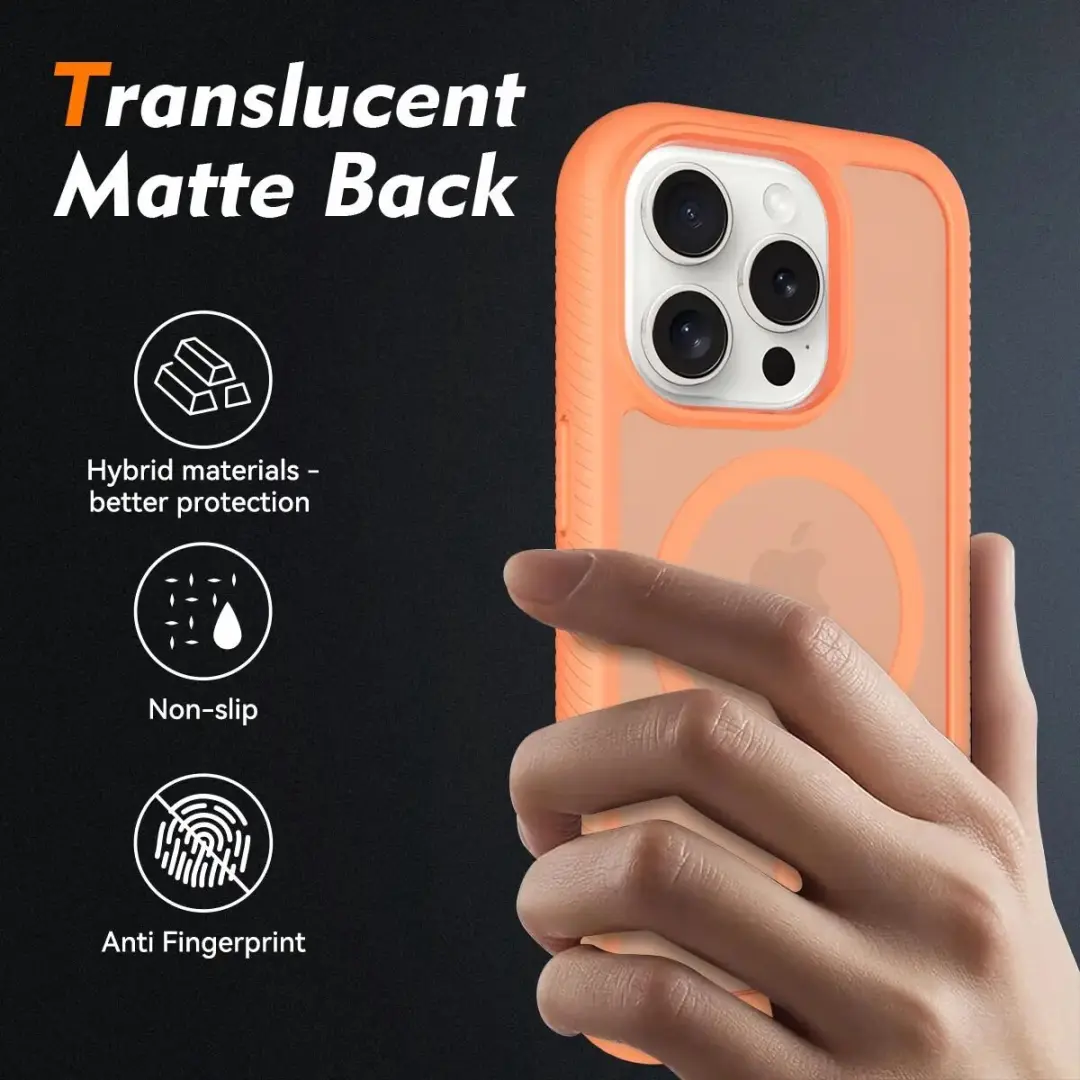 Selected Hoesje iPhone 15 Pro Matte Oranje - Full Protect