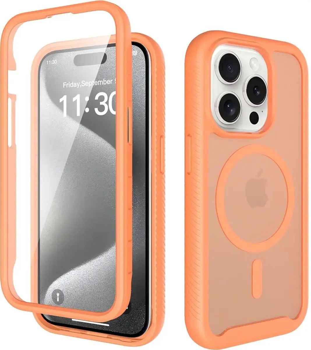 Selected Hoesje iPhone 15 Pro Matte Oranje