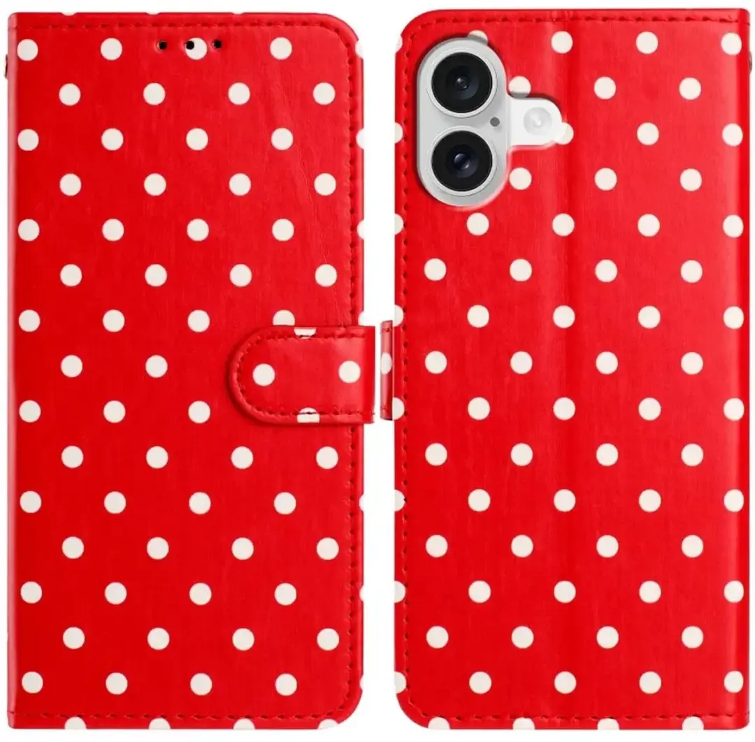 Selected Hoesje iPhone 17 Polka Dot Wallet Book