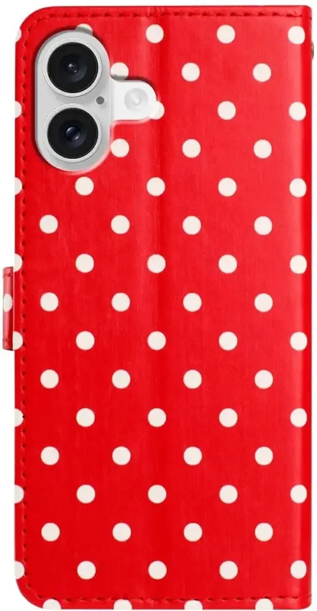 Selected Hoesje iPhone 17 Polka Dot Wallet Book - Rood - afbeelding 6 van 6