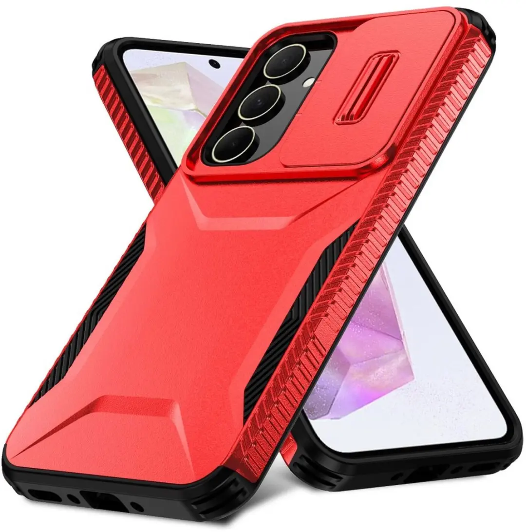 Selected Hoesje Samsung Galaxy A35 Camera Slider - Rood