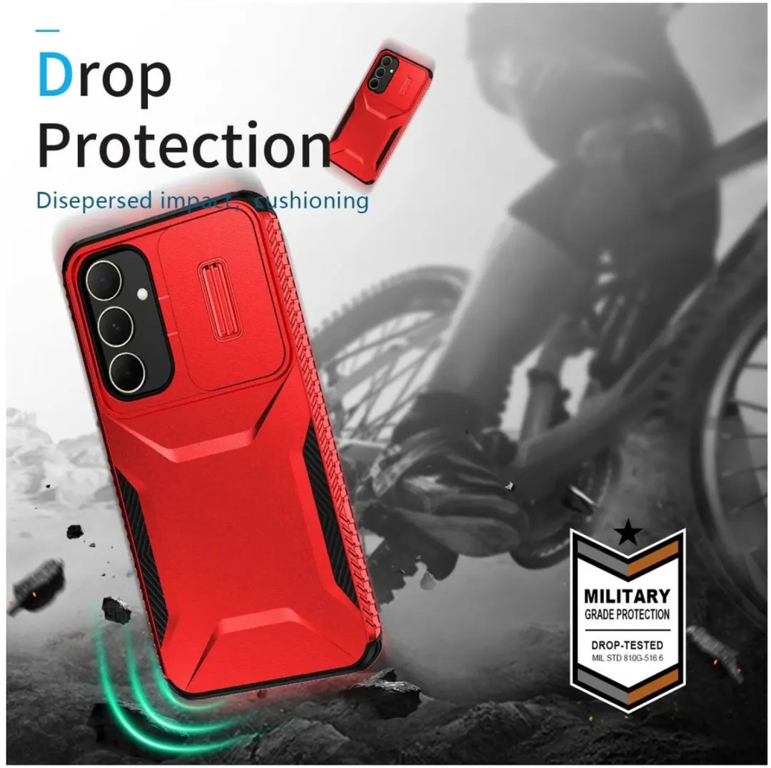 Selected Hoesje Samsung Galaxy A35 Camera Slider - Rood