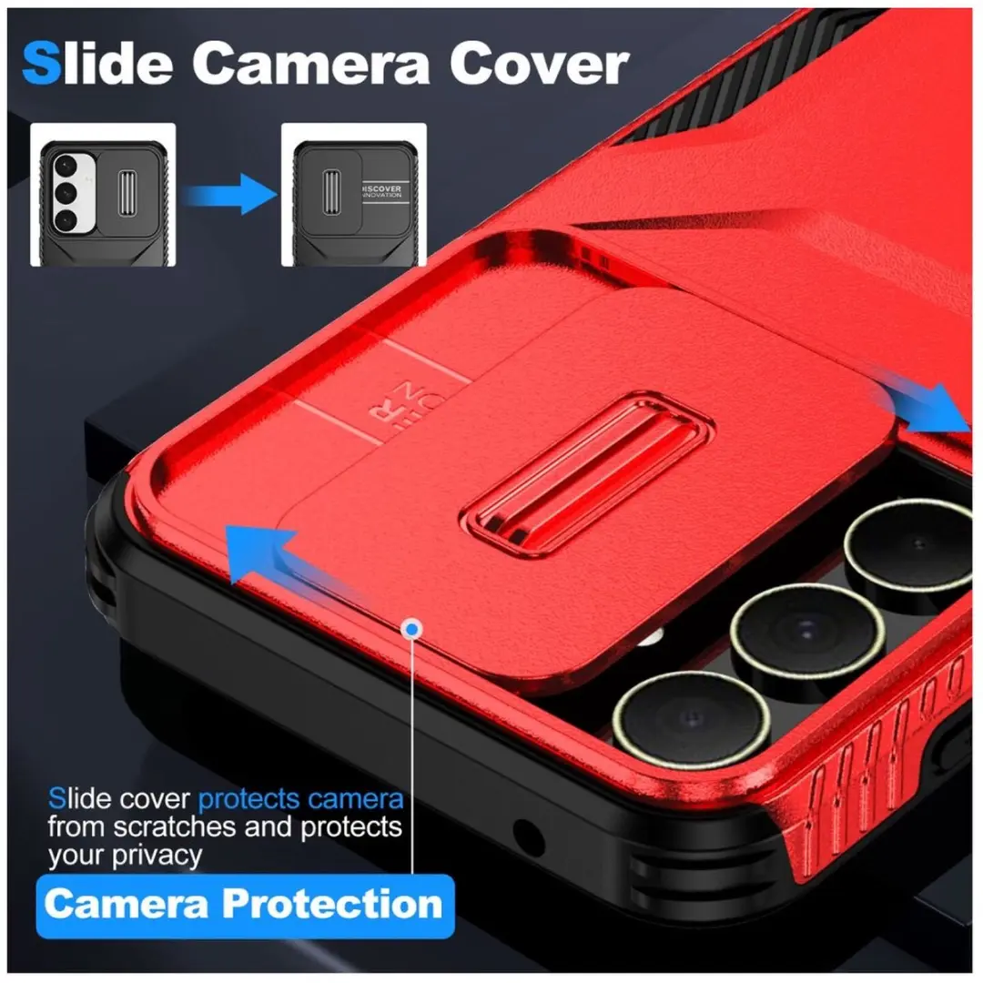 Selected Hoesje Samsung Galaxy A35 Camera Slider - Rood