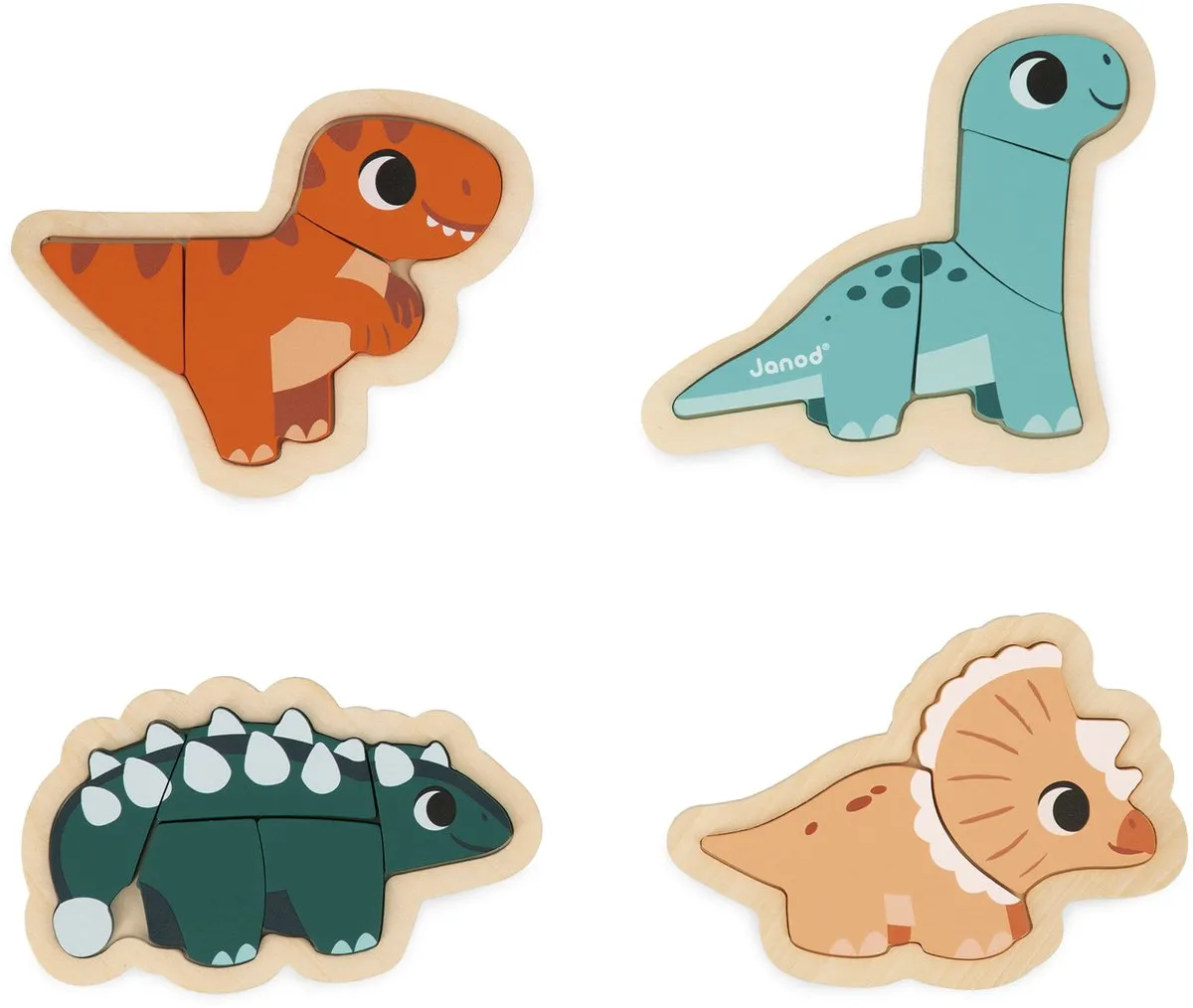 Janod Dino J05824 Houten Puzzels