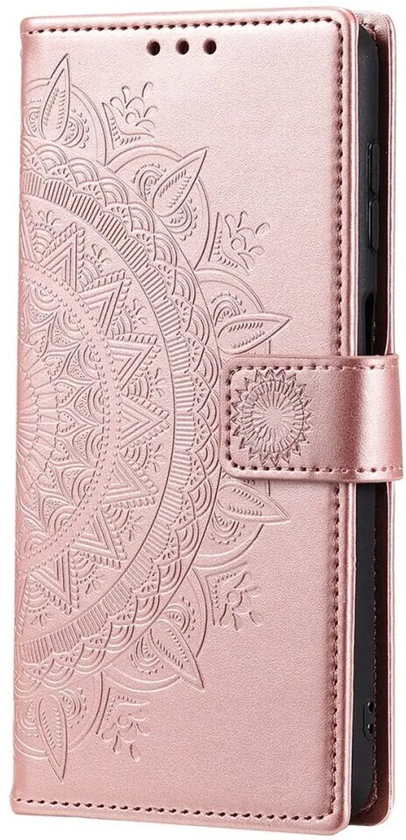 Selected Hoesje Samsung Galaxy A35 Mandala - Roze Goud - 3 Pasjes
