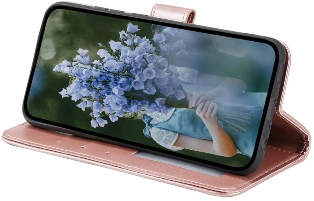 Selected Hoesje Samsung Galaxy A35 Mandala - Roze Goud - 3 Pasjes