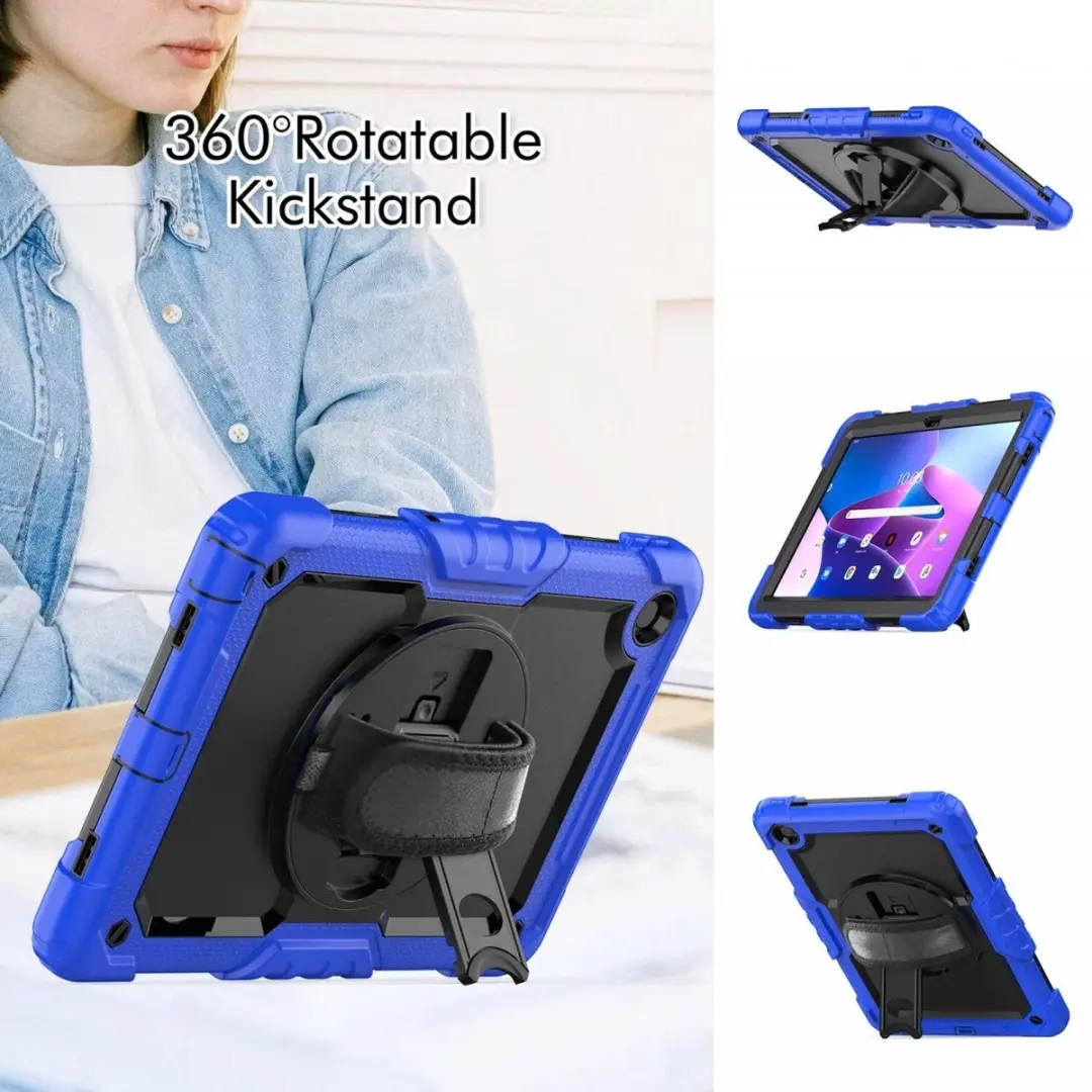 Selected Hoes Lenovo Tab M10 Plus Gen 3 - Blauw - met Screenprotector