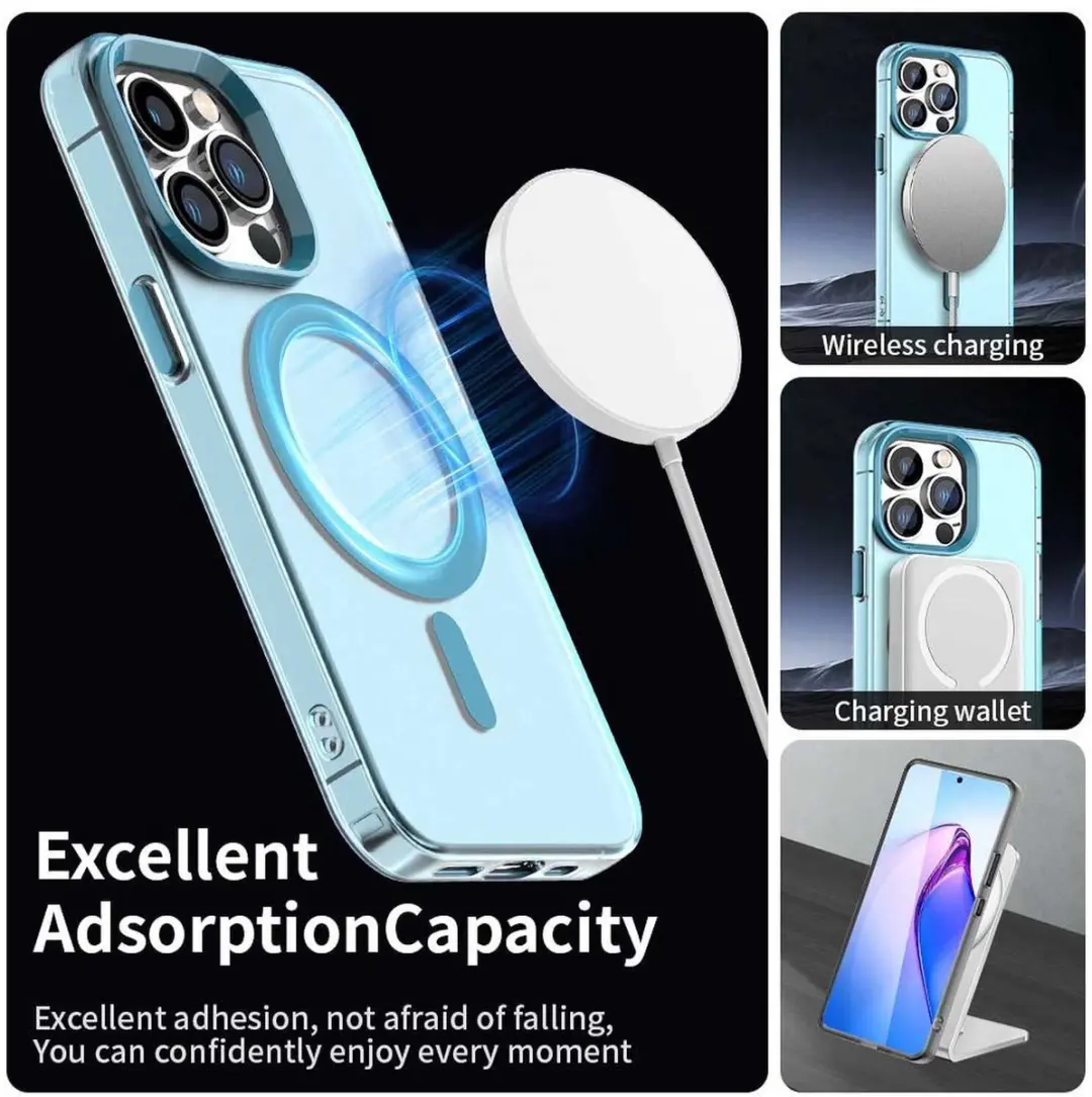 Selected MagSafe Backcover iPhone 13 Pro - Blauw & Transparant
