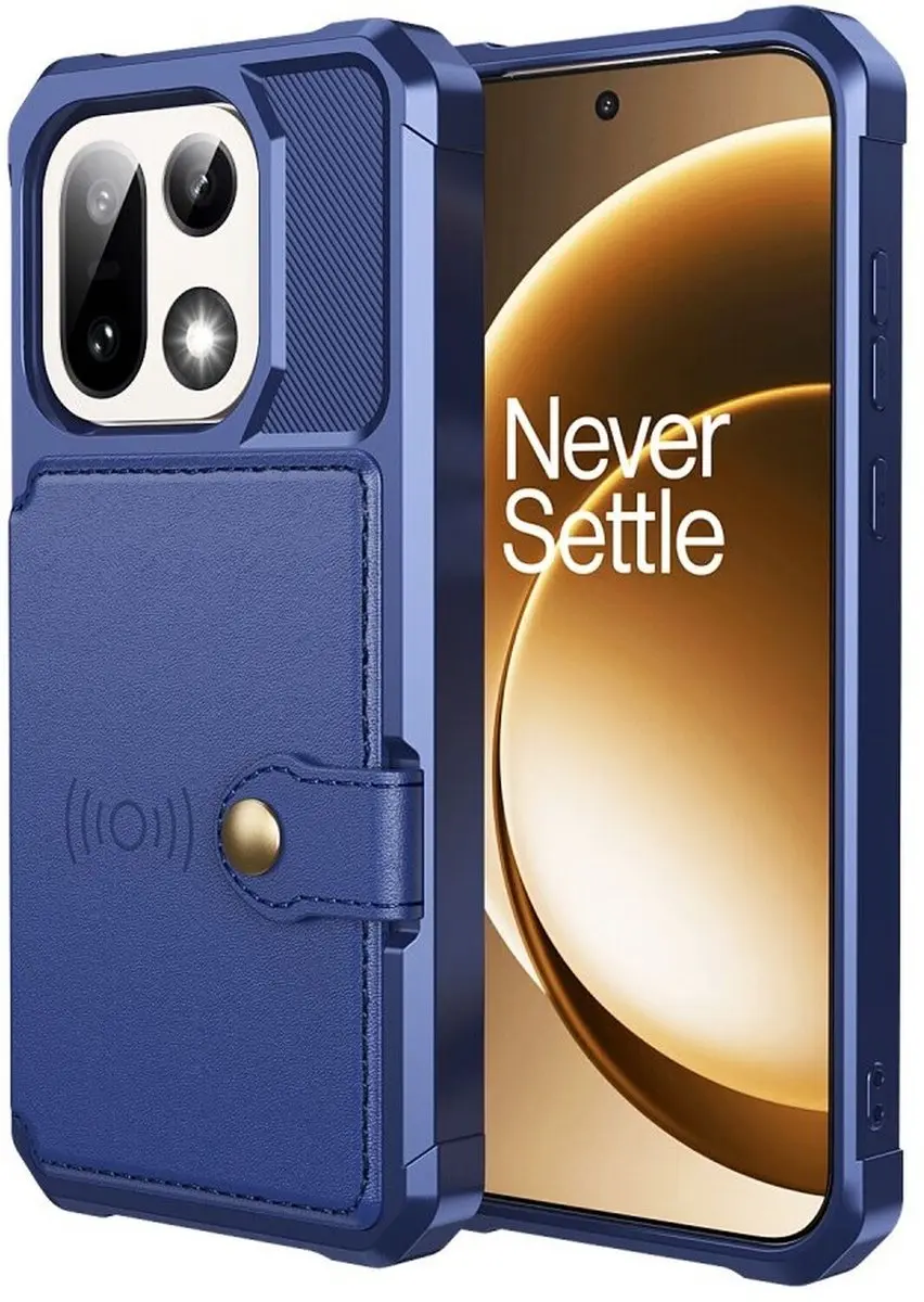Selected Portemonnee Hoesje OnePlus 15 - 4 Pasjes - Blauw