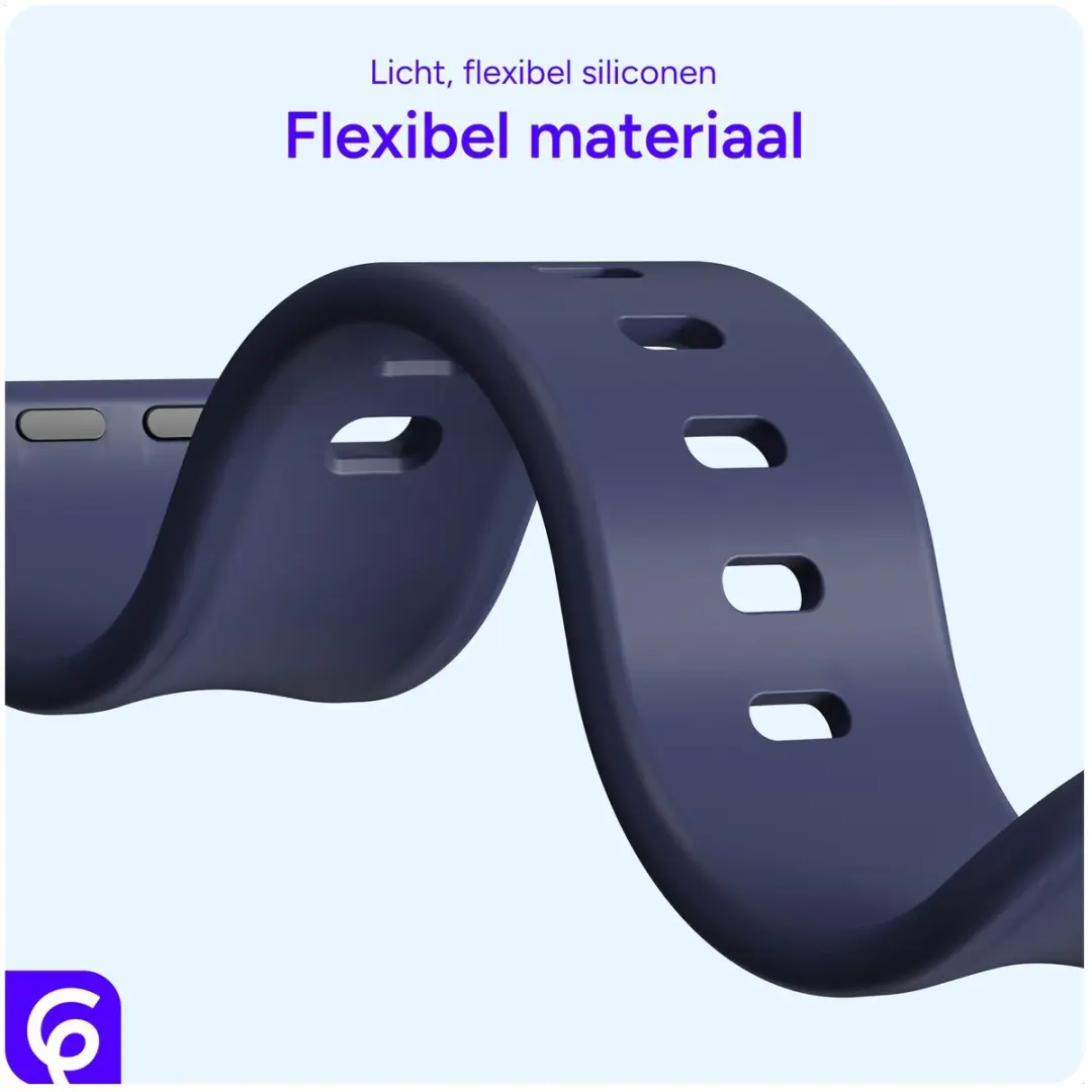 Selected SBG Siliconen Bandje Apple Watch - 42/44/45/46/49mm Midnight Blue