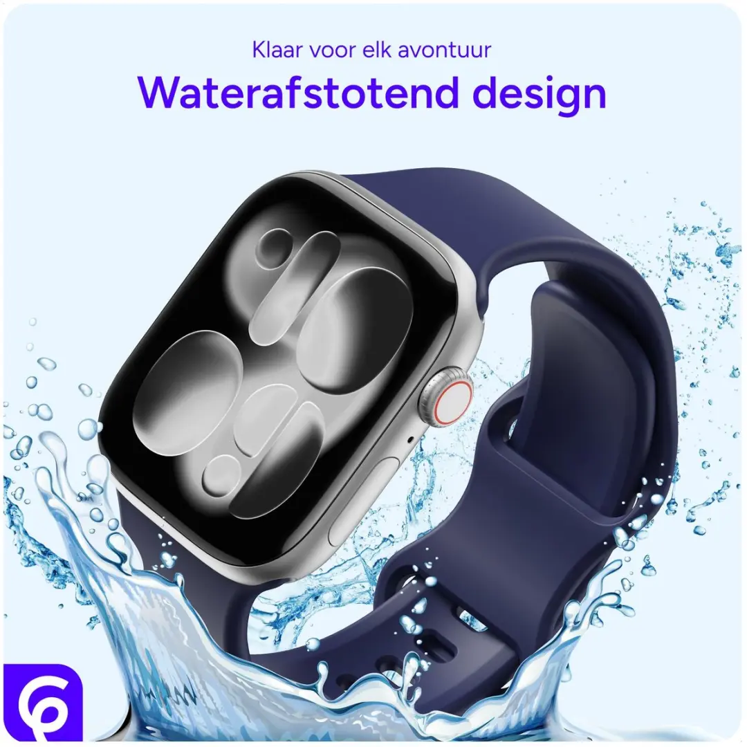 Selected SBG Siliconen Bandje Apple Watch - 42/44/45/46/49mm Midnight Blue