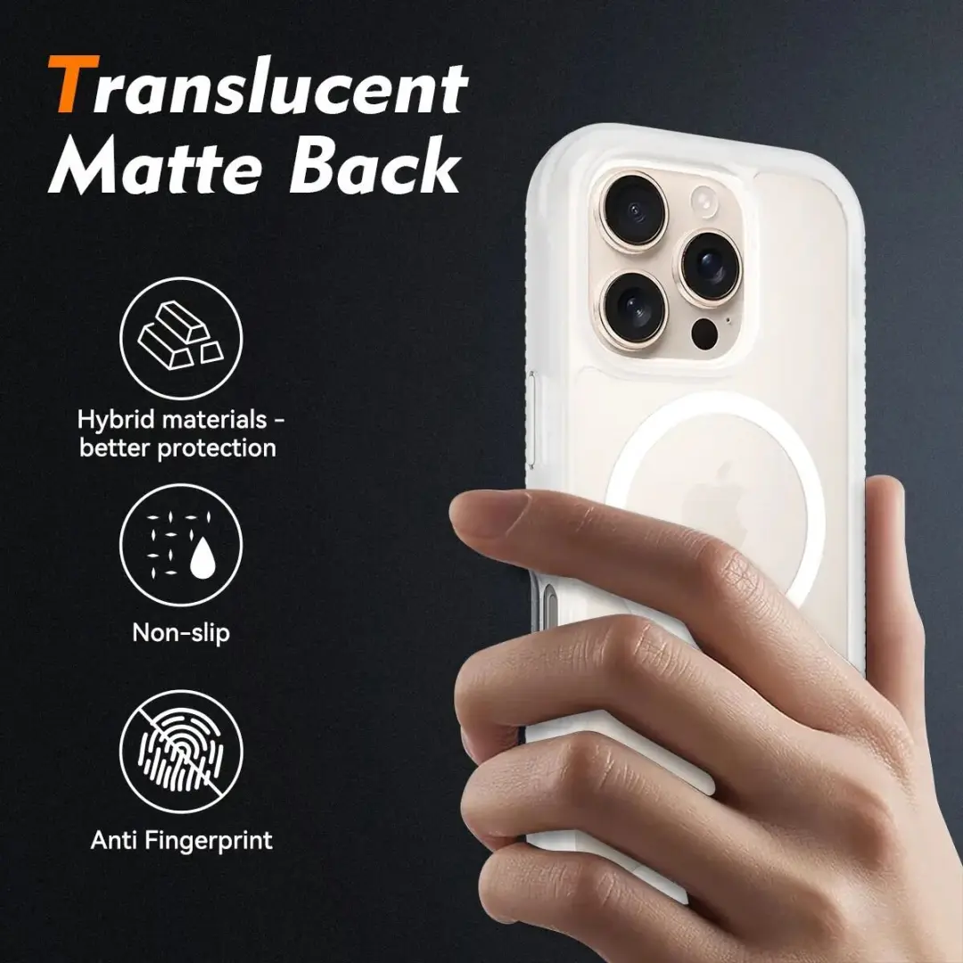 Selected by GSMpunt.nl iPhone 16 Pro Hoesje - Matte Transparant - MagSafe