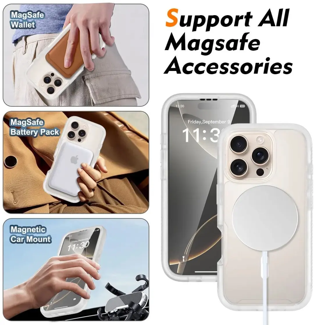 Selected by GSMpunt.nl iPhone 16 Pro Hoesje - Matte Transparant - MagSafe - afbeelding 6 van 6