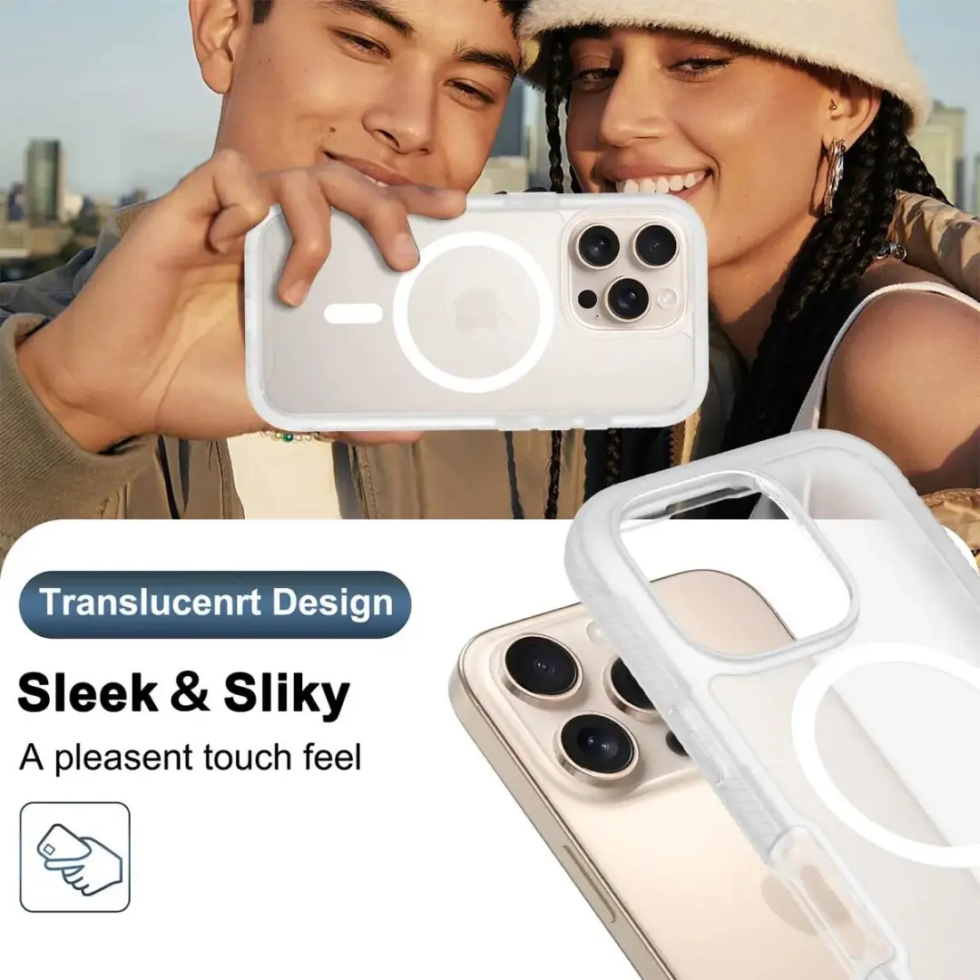 Selected by GSMpunt.nl iPhone 16 Pro Hoesje - Matte Transparant - MagSafe